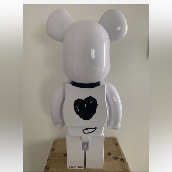 Belle Peanuts 400% Bearbrick Medicom BE@RBRICK Figure White Rare Limited Snoopy - Picture 3 of 4